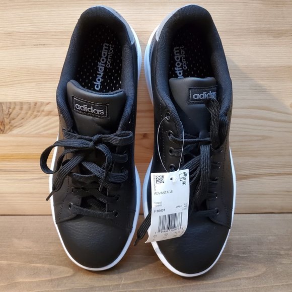 NEW Adidas Advantage Tennis Core Black - Picture 6 of 7